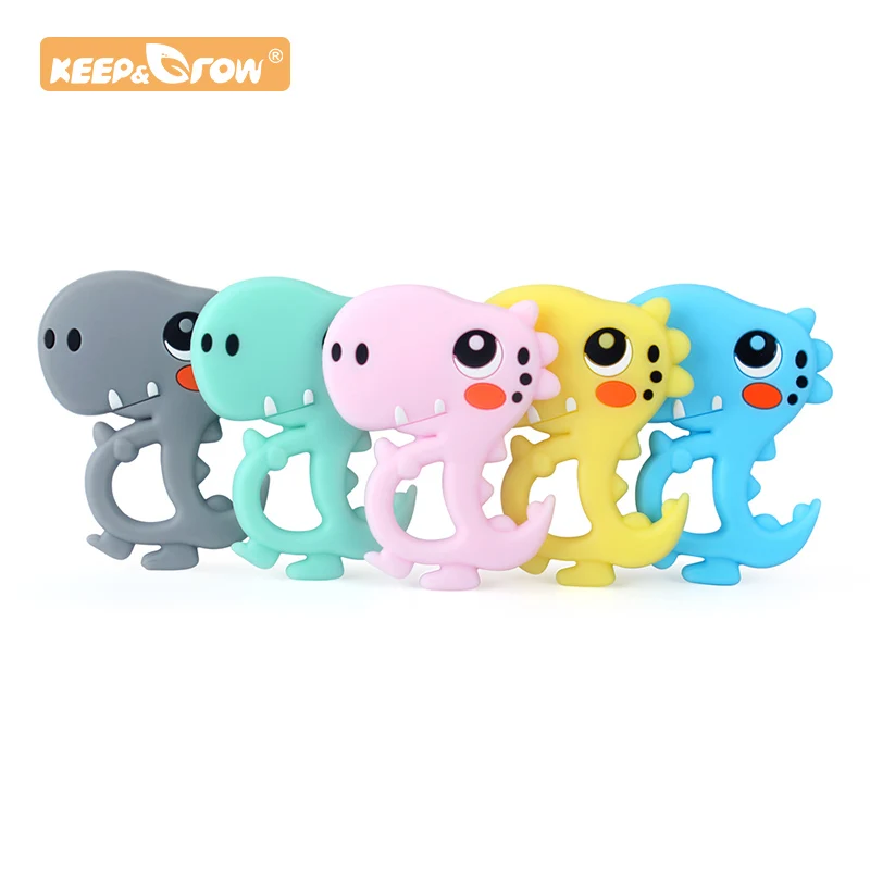 Keep & расти 1 шт. динозавр в форме еды Класс Силиконовые Прорезыватели для зубов