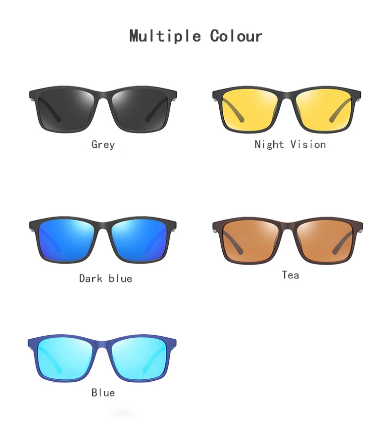 DEARMILIU 2020 Новые поляризованные солнцезащитные очки мужские с квадратной оправой