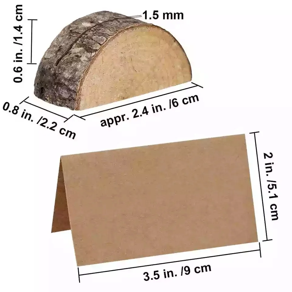 40pcs Vintage Wooden Stump Card Holder For Wedding Party Decoration Wood Pile Name Place Holders Birthday Baby Shower Decor | Дом и сад