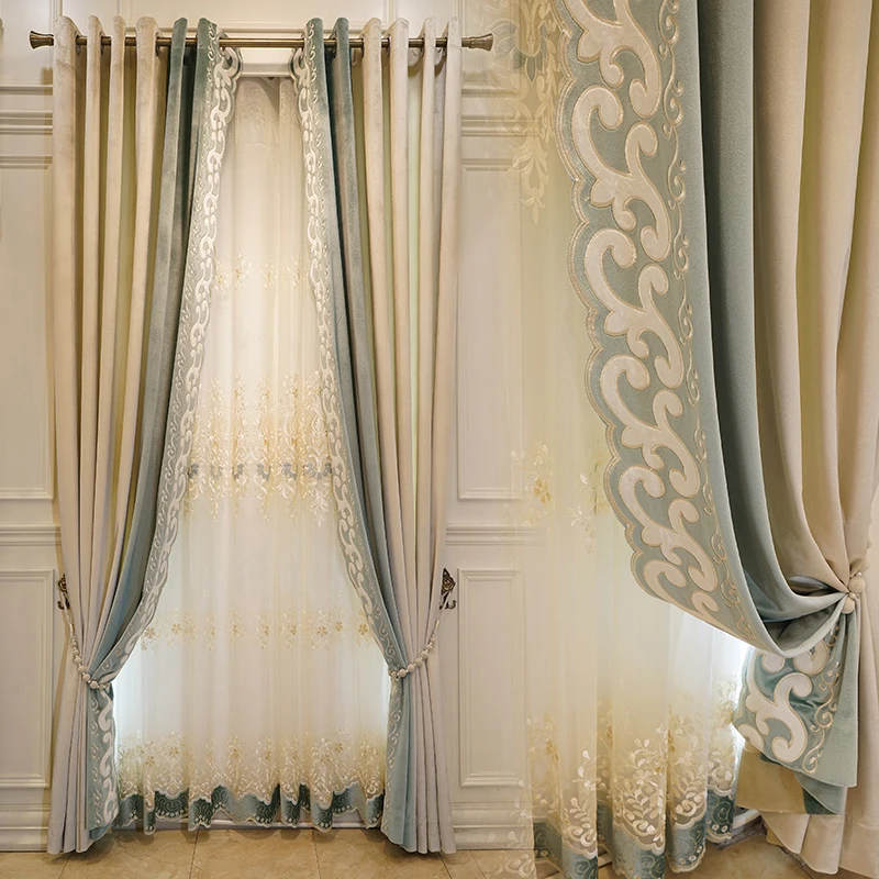 

Curtians for Living Room Bedromm Curtains European Luxury Embroidery Curtains for Living Room Curtains In The Living Room