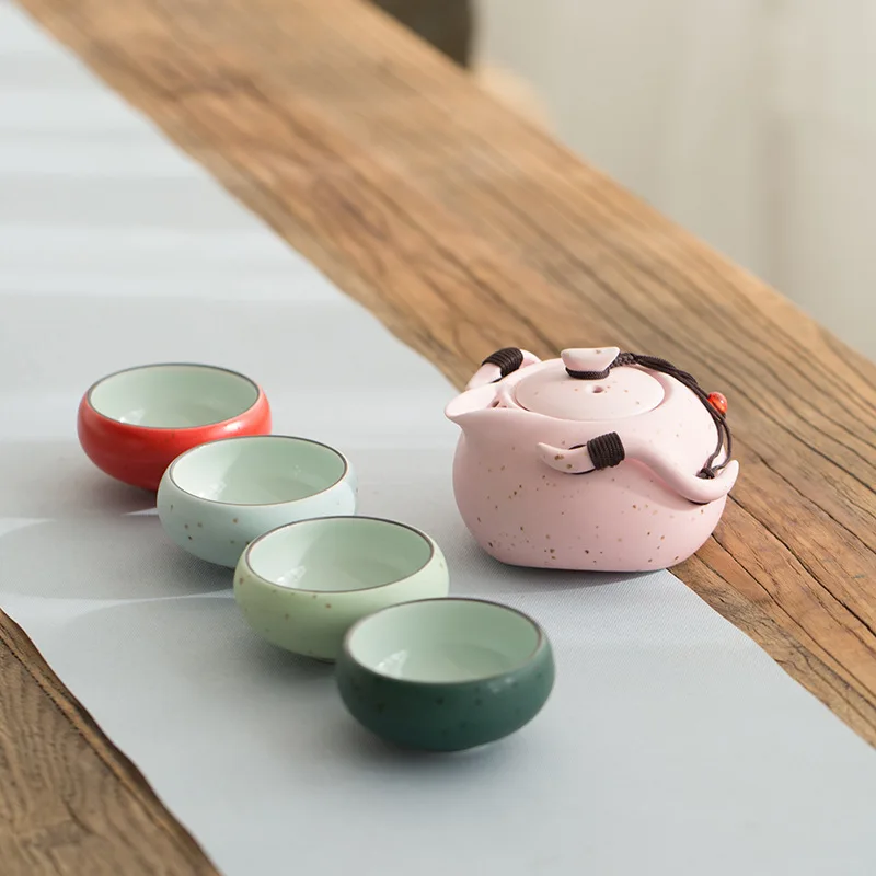 Дорожный чайный набор из 3 предметов фарфоровая двойная настенная чашка