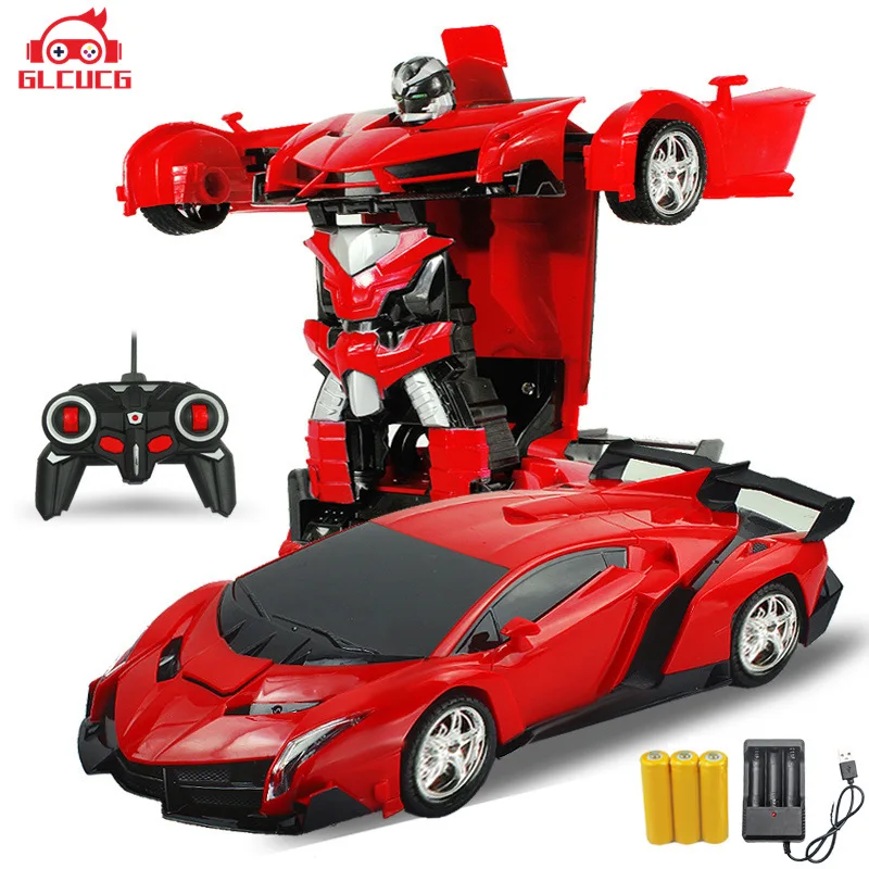 

2 in 1 Electric RC Car Transformation Robots Children Boys Toys Outdoor Remote Control Sports Deformation Car Robots Model Toy