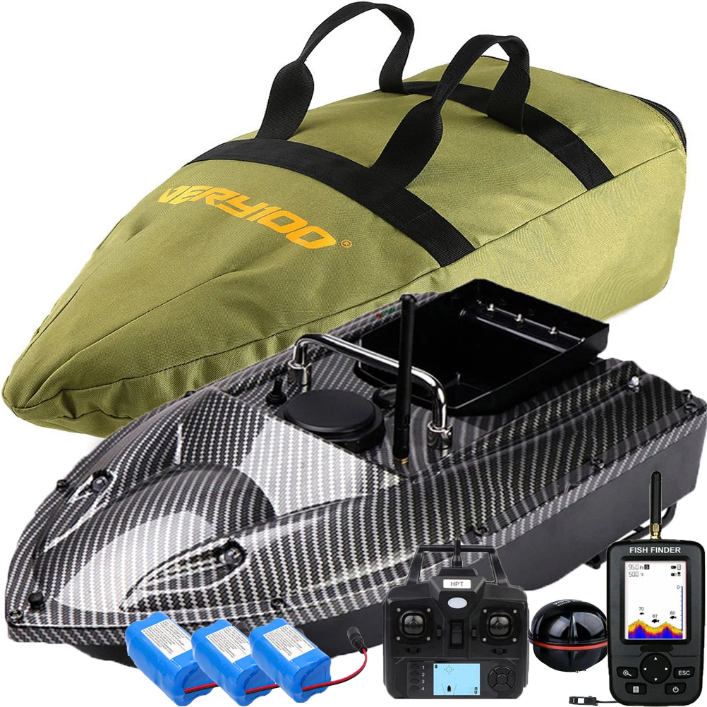 

VERY100 500M Wireless Fishing Bait Boat Remote Control Toy Boat Carp Hook Post Bait Boat LCD GPS Fishfinder With Sonar Sensor
