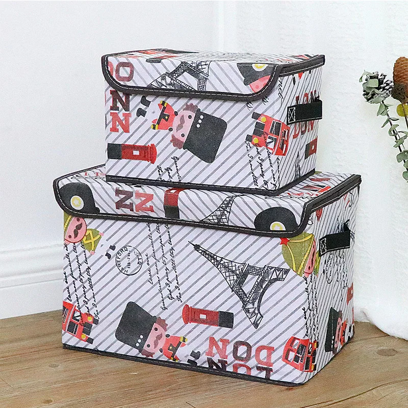 Большая коробка для хранения Детская игрушек органайзер одежды коробки