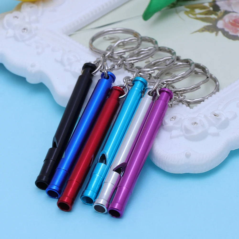 

6pcs Outdoor Survival Whistle Fashion Aluminium Alloy Whistle Referee Survival Whistle Outdoor Equipment EDC Tool(Mixed Colors)