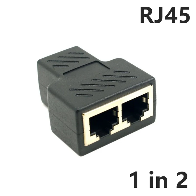 RJ45 сетевой адаптер разъём разветвитель 1 2 пути Ethernet сплиттер муфта контактная