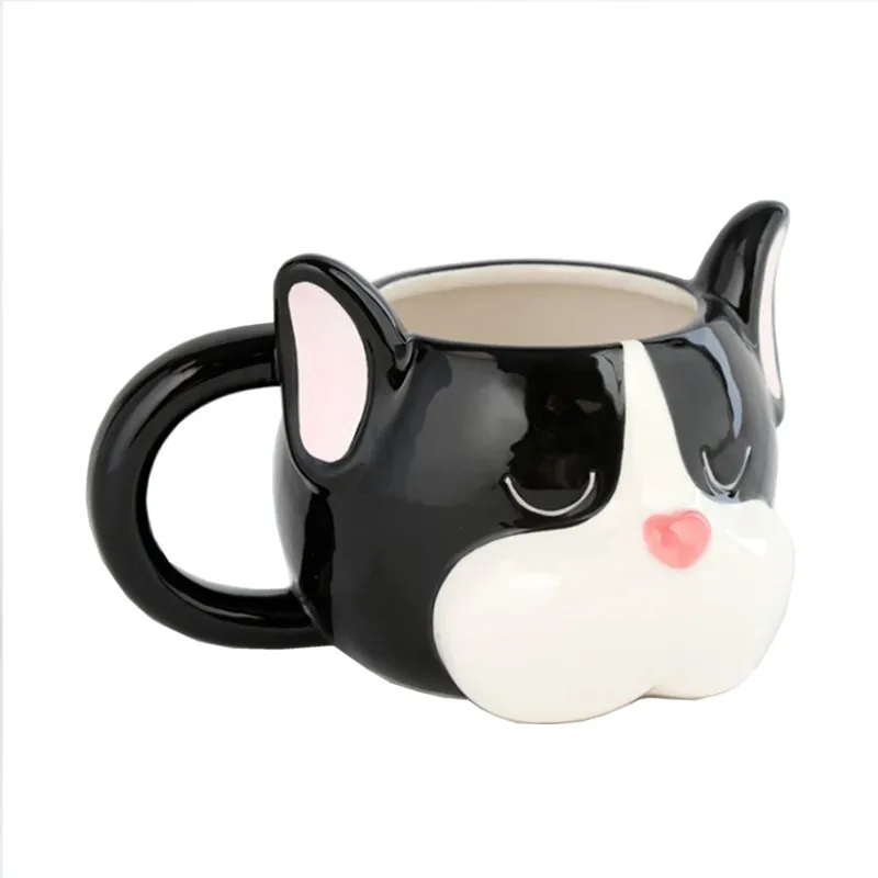 Чашка с рисунком кота и собаки чашка для кофе молочная завтрака Расписанная