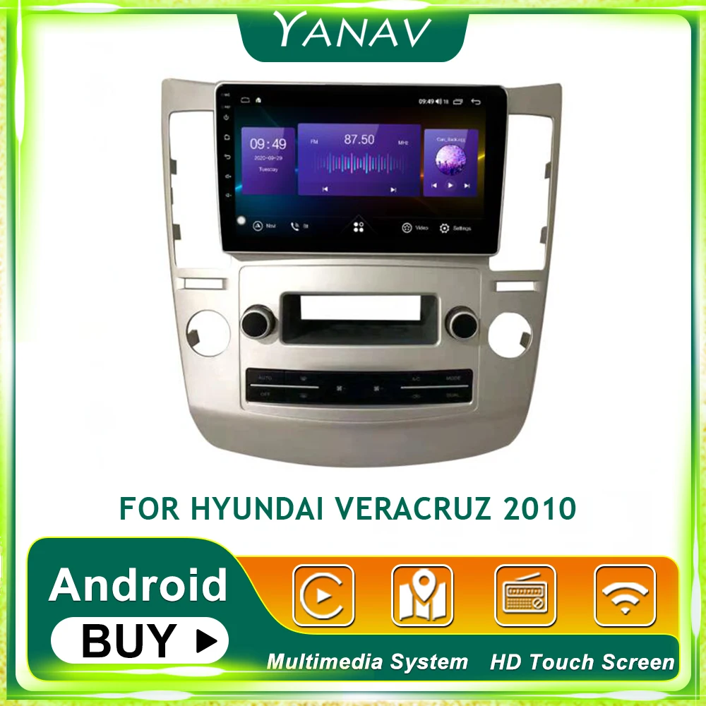 

Автомагнитола с вертикальным экраном для HYUNDAI VERACRUZ 2010, автомобильный стереоприемник на Android, GPS-навигация, мультимедийный плеер, головное ус...
