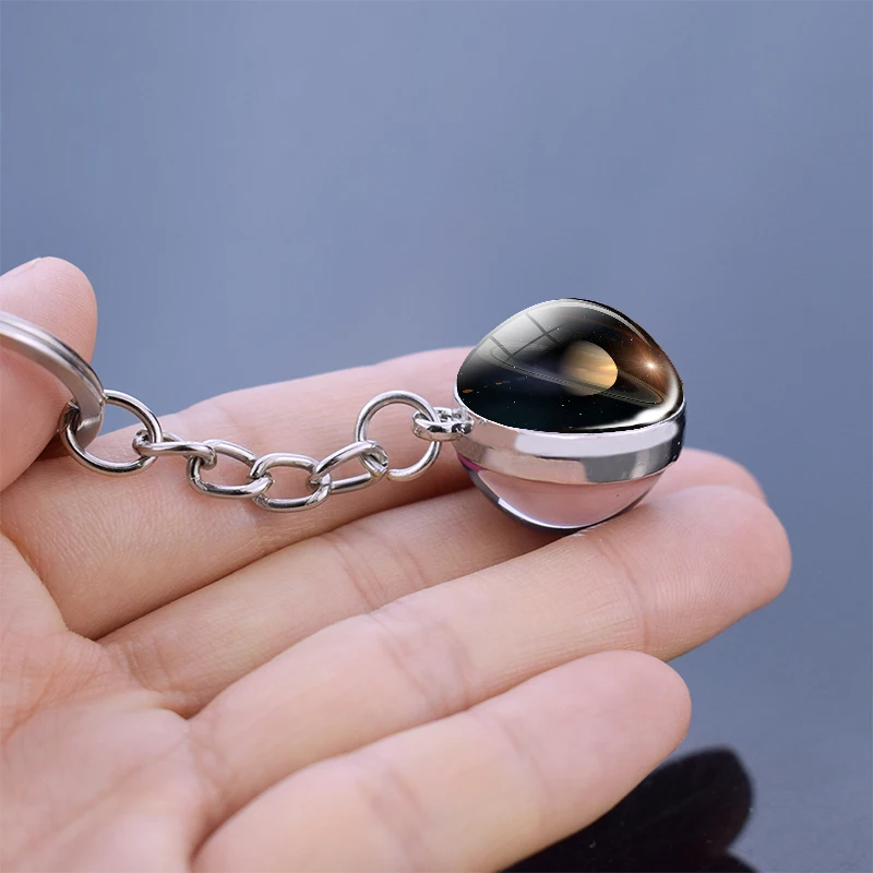 Светящаяся солнечная система брелок для планеты галактика Nebula Galss шар луна земля