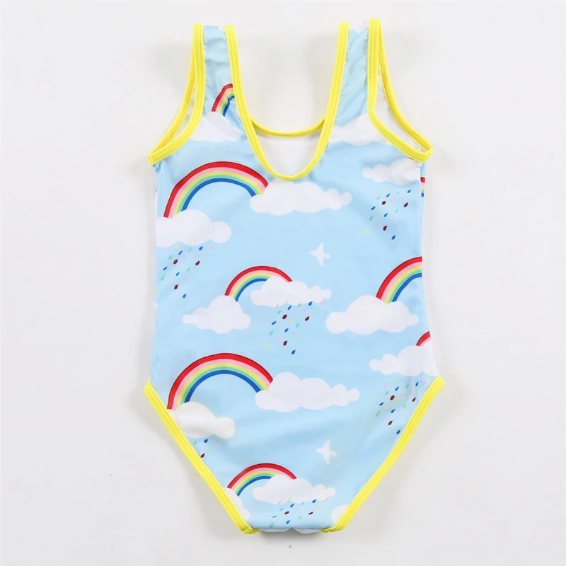 Новая модель купального костюма для девочек 3 8 лет небесно голубой купальник с