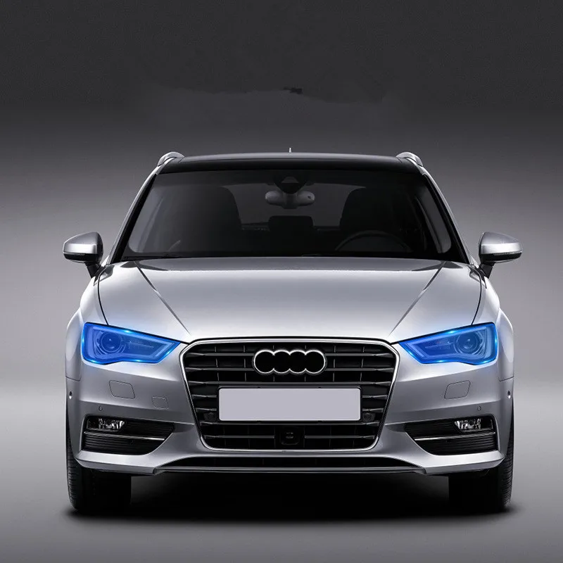 

For Audi Q5L/A6L/Q2/A3/Q3/A4L/Q7/A5 Smoked Black Headlight Film Repair Scratch Invisible Protection Film Car Styling Accessories