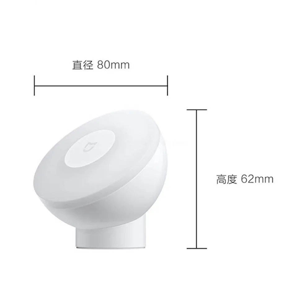 24H корабль Xiaomi Mijia светодиодный индукционный Ночной светильник 2 лампы Регулируемая яркость инфракрасный умный датчик человеческого тела с магнитной основой