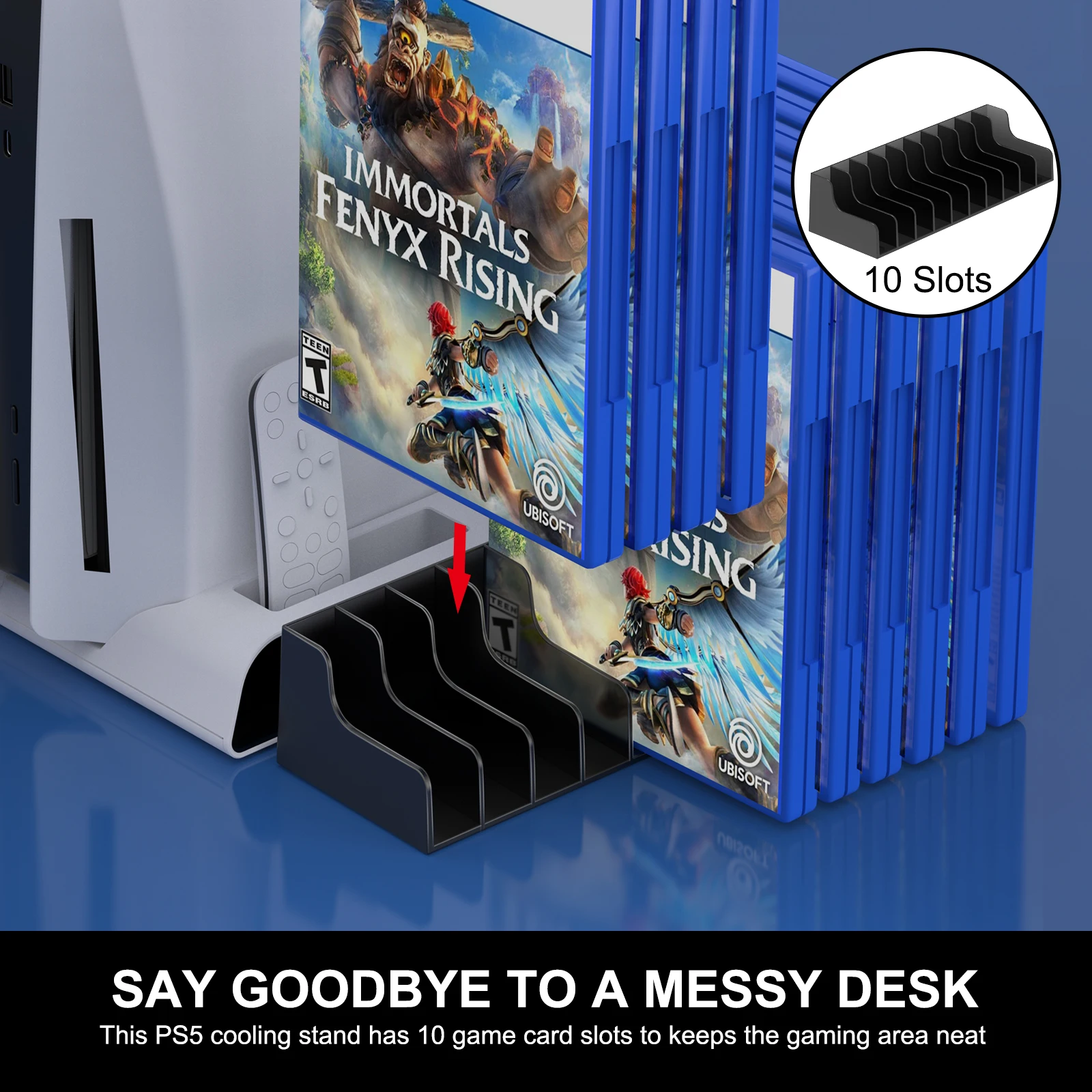 for ps5 console charger cooling vertical stand with 2 cooling fans fast charging station for sony playstation 5 discdigital free global shipping