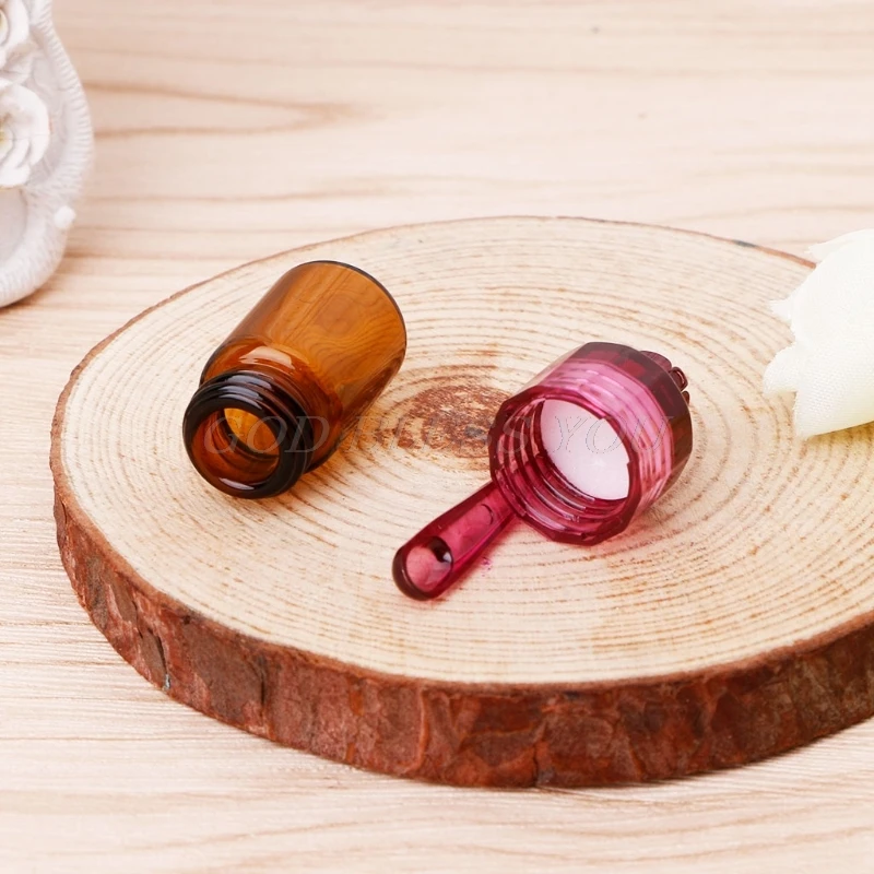 5 шт. 36 мм акриловый флакон небольшого размера стеклянный с ложкой Прямая