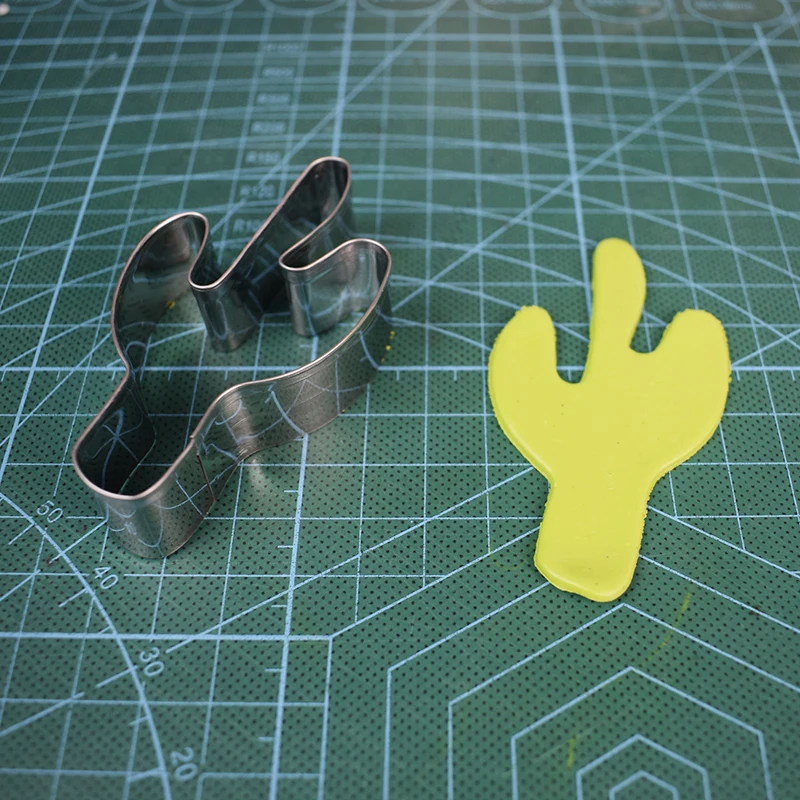 Нержавеющая сталь кактус резак для глины Дизайнер DIY серьги кулон полимерные