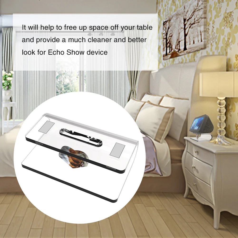 

Fully Acrylic Home Decor Desktop Freestanding Anti Slip Space Saving Stable Audio Stand Transparent Mount Show 5
