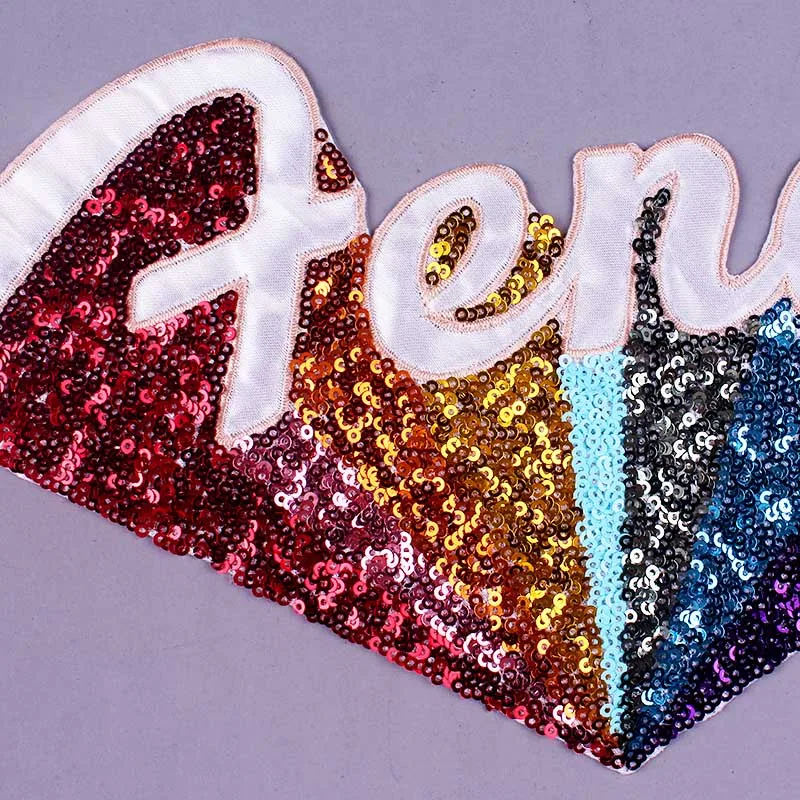 Модные блестящие нашивки сделай сам для одежды Пришивание нашивка аппликация Love