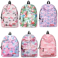 school bag for teenager girls women laptop backpack flamingo printing bagpack mochila feminina escolar big travel daypack