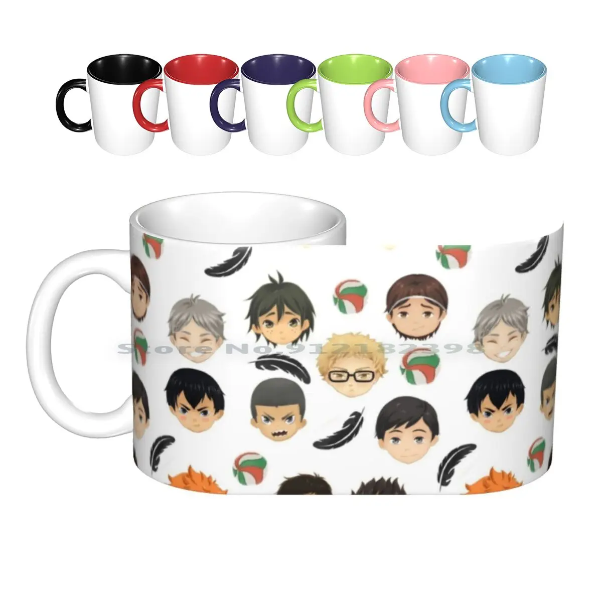 

Haikyuu Collage Ceramic Mugs Coffee Cups Milk Tea Mug Karasuno Haikyuu Haikyu Hq Crows Anime Manga Volleyball Lageyama Tobio