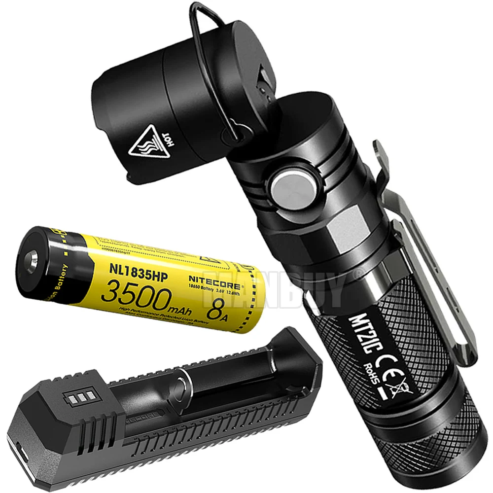2021 NITECORE MT21C + 18650 Батарея ui1 Зарядное устройство регулируемое наголовное крепление