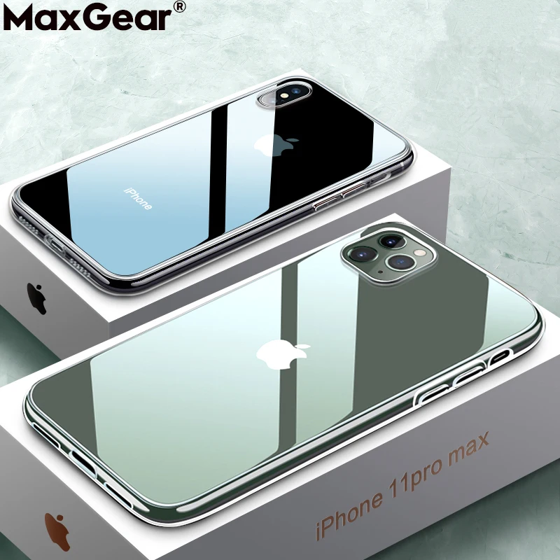 Ультратонкий Прозрачный чехол для iPhone 11 12 Pro Max XS X XR 6 6S 7 8 Plus SE 2 мягкий тонкий