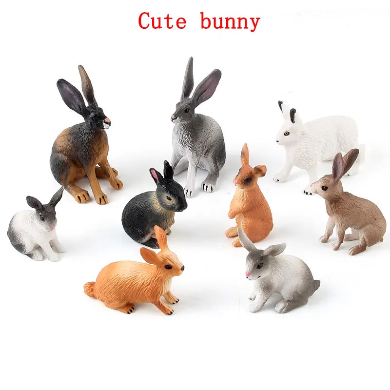 

Моделирование «сделай сам», мини-кролики, животные, фигурка на ферме, модель животного, кролик, обучающая коллекционная игрушка для детей, н...