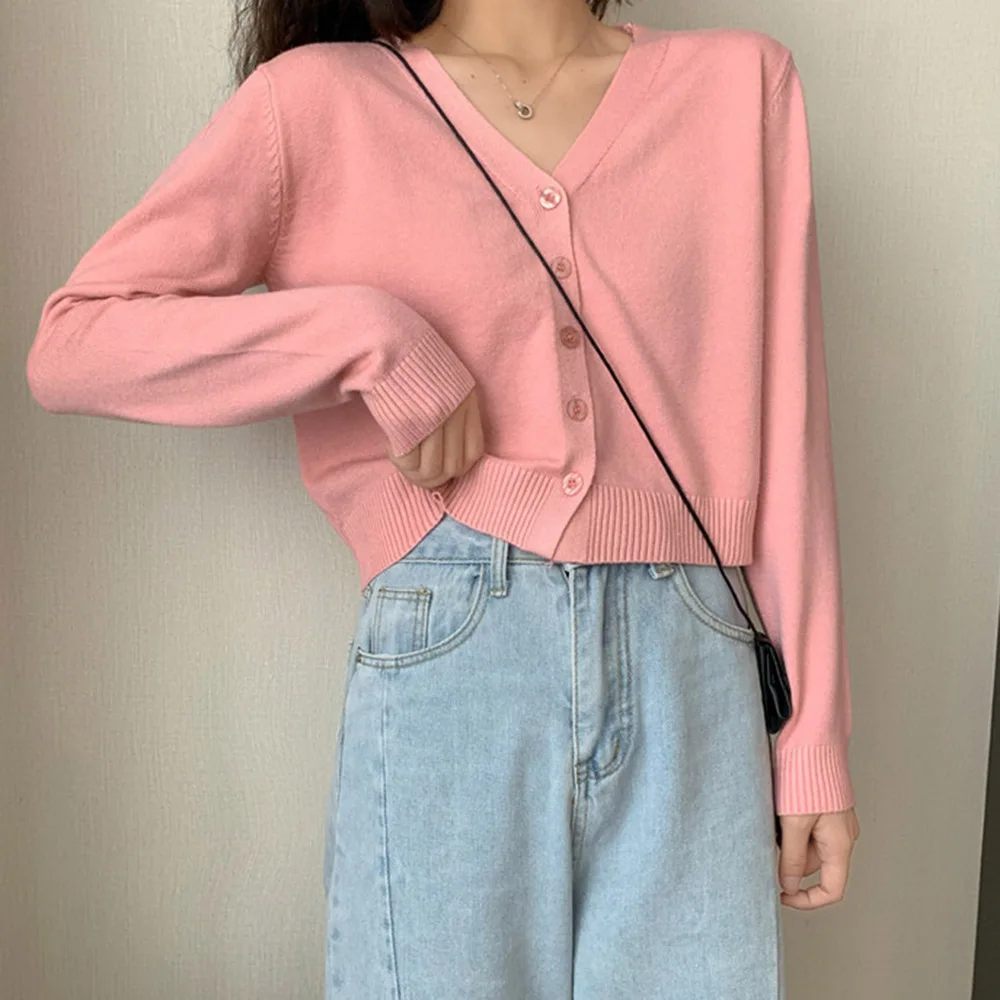 Свитер Для женщин элегантный дизайн прочные кардиганы свитер V образным вырезом