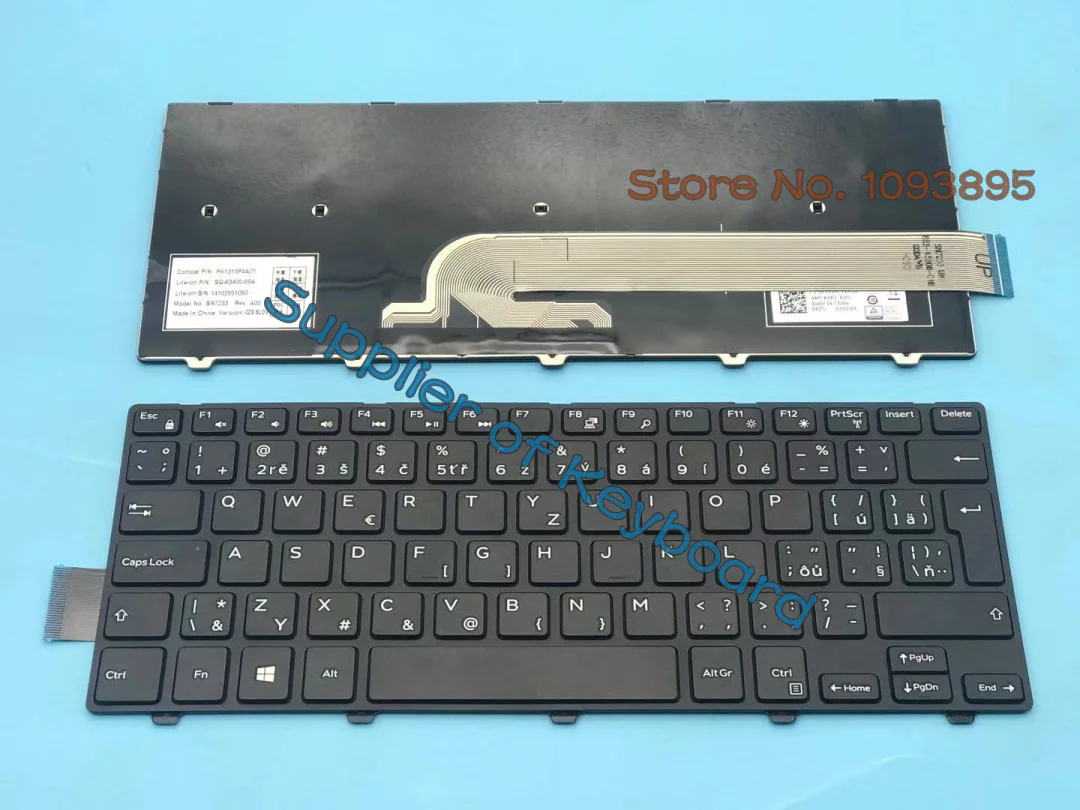 

NEW For Dell Inspiron 14-3000 Series 3441 3442 3443 3451 3452 3458 Laptop Czech Slovakian Keyboard No Backlit