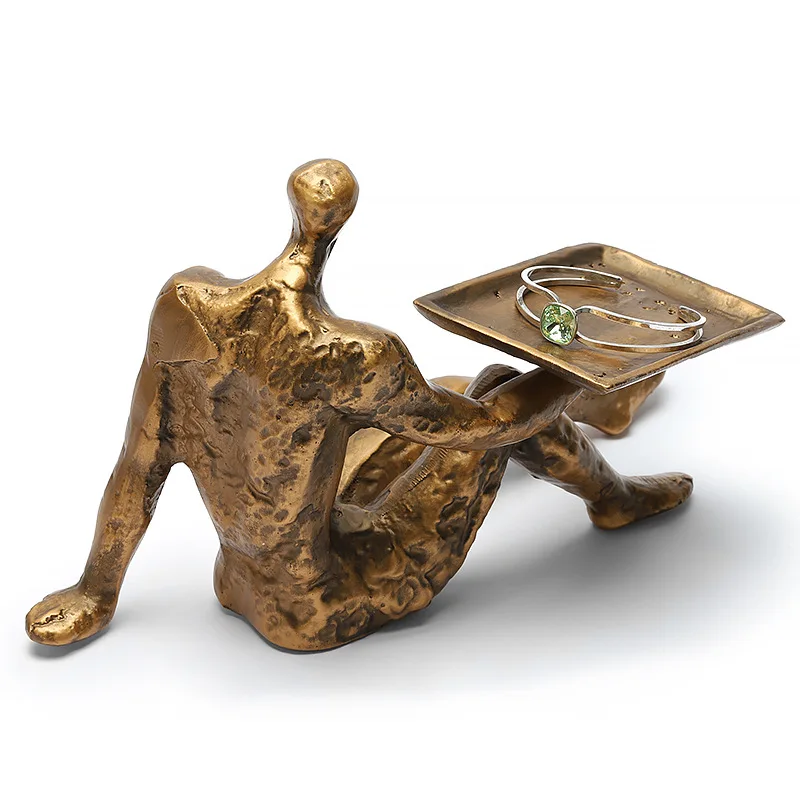 Retro cast iron portrait art window decoration solid metal jewelry props ring bracelet display stand jewelry storage