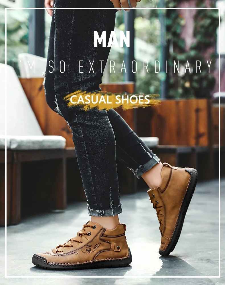 Plus Size Winter Men Shoes Casual Split Leather Shoes Men Loafers Super Comfort Snow Shoes Men Flats Hot Sale Moccasins Shoes