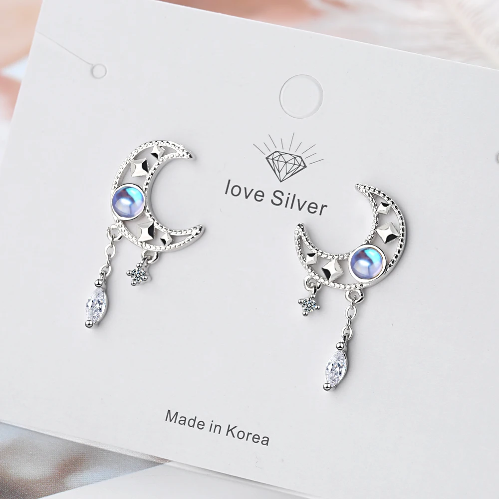 

Todorova модные серебряные серьги-подвески с полыми лунами и кисточками из циркония элегантные Разноцветные серьги-подвески для женщин ювелир...