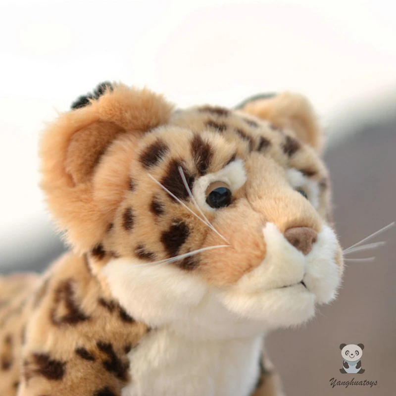 

Real life plush soft Leopard dolls toy Decoration animal protection model toys good quality