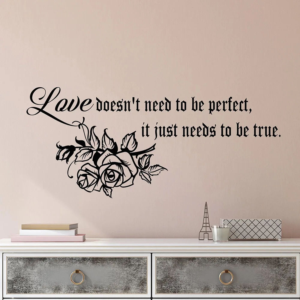 

Perfect True Love Wall Decal Quote Words Inspiring Letters Vinyl Wall Stickers Living Room Modern Bedroom Decoration C717