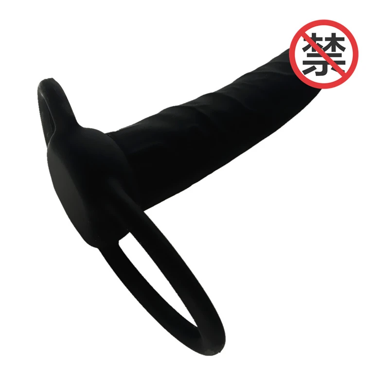 Fantasy 5 дюймов двойное промбер проникающее ремешок на любовь всадник силиконовый