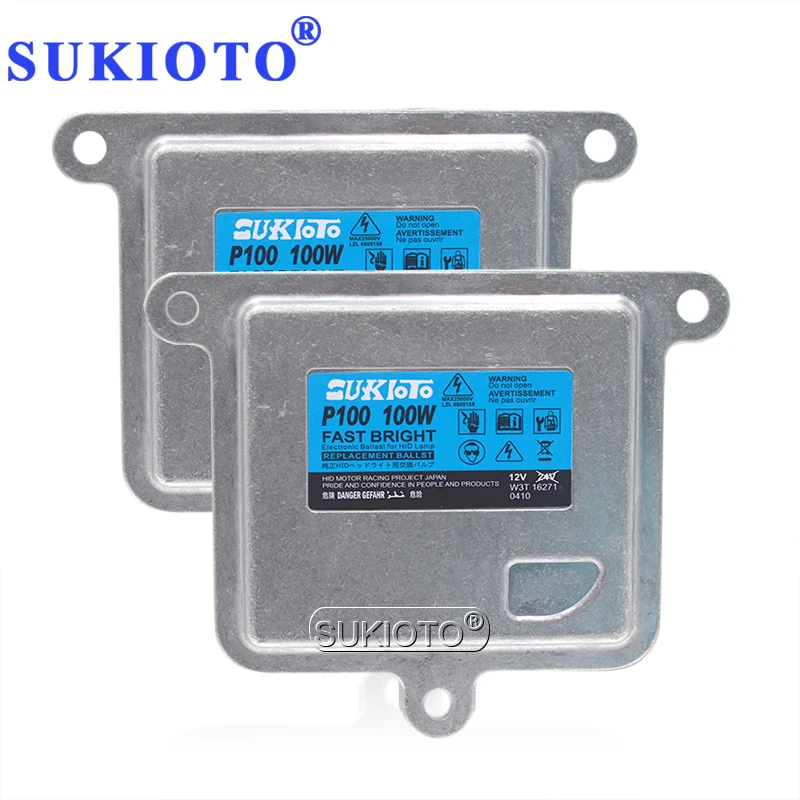 SUKIOTO 2 шт. AC 12 в 100 Вт HID Xenon балласт высокой мощности Быстрый Яркий Reator для