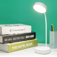 led three speed touch dimming reading lamp usb charging plug in white warm eye protection student table light