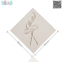 cake baking silicone mold ballet girl fondant molds diy cake decorating tools candy clay chocolate gumpaste mould