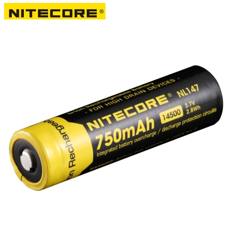 

Original NITECORE NL147 14500 Li-ion Rechargeable Battery 750mAh 3.7V Free Flashlight