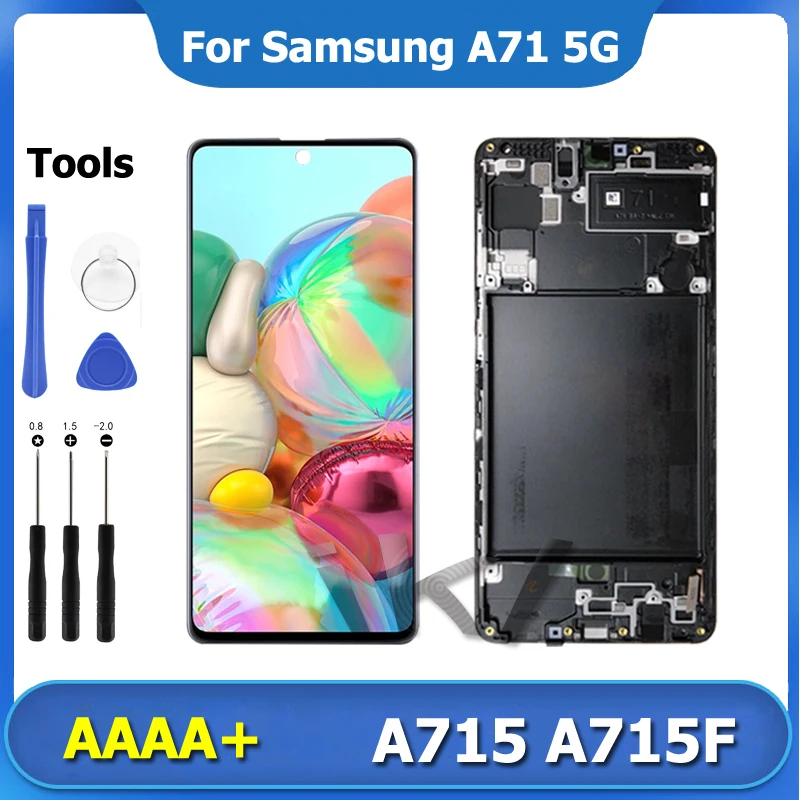 

A71 2019 A715 LCD Display Touch Screen For Samsung Galaxy A715 Touch Screen Digitizer Assembly Super AMOLED Pantalla SM-A715F/DS
