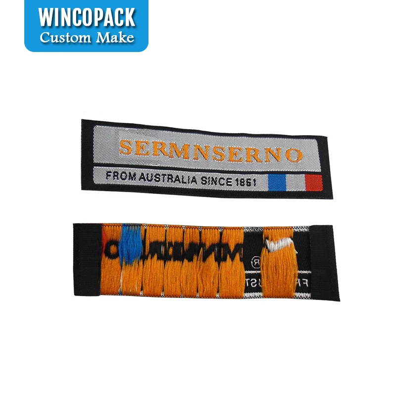 

Custom Hot Sales Woven Fabric Labels Neck Labels For T Shirts WL047