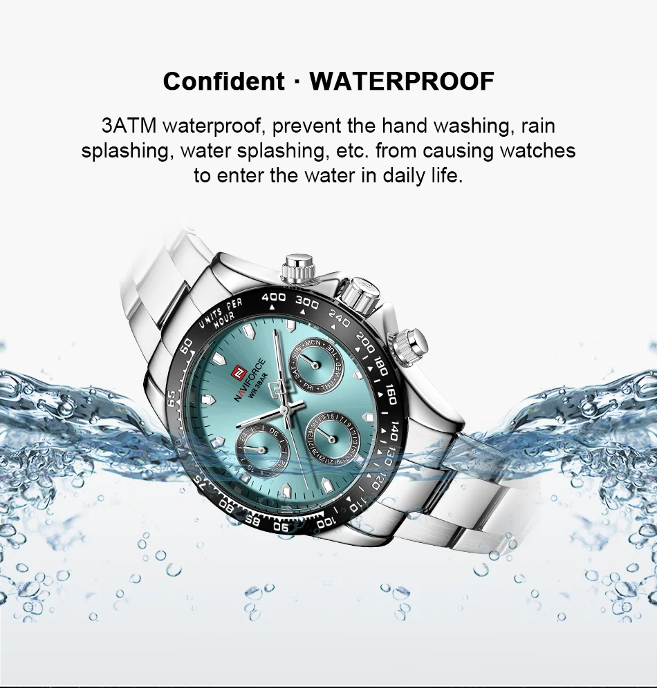 2021 New NAVIFORCE Top Brand Men's Quartz Watches Japan Seiko VX9J Clock Men Luxury Chronography Wristwatches Reloj Hombre | Наручные