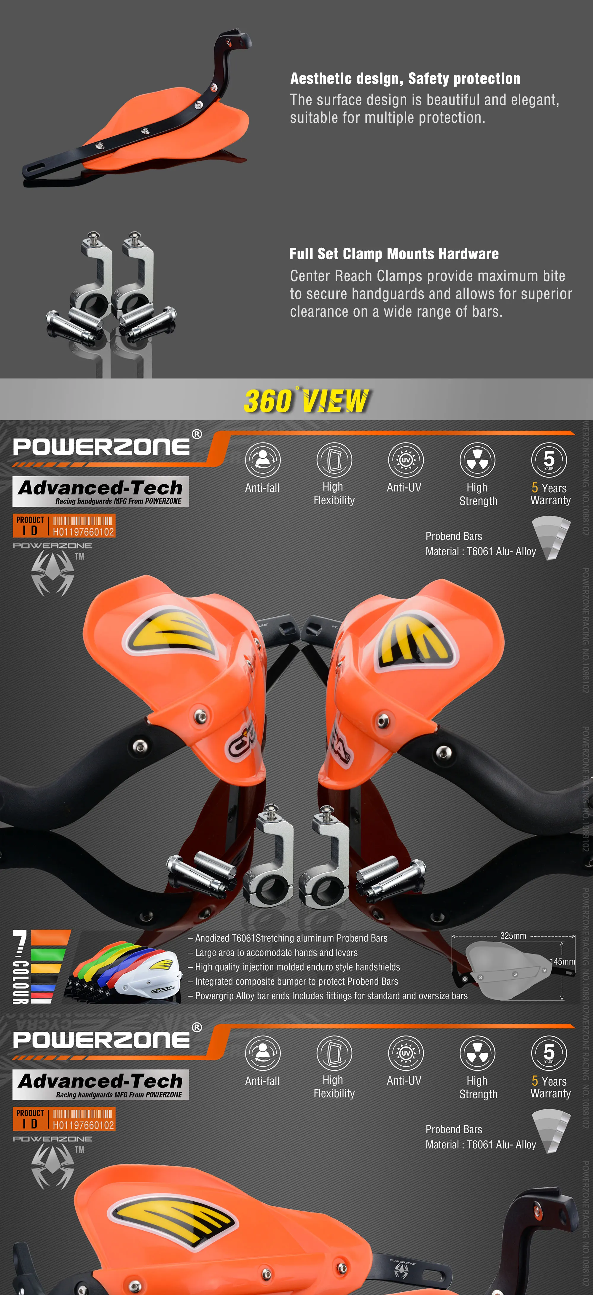 Powerzone Probend рукавицы для Honda KTM ADV EXC EnduroHusqvarna TE CRF WRF DRZ KLX Мотоцикл Байк ATV руль