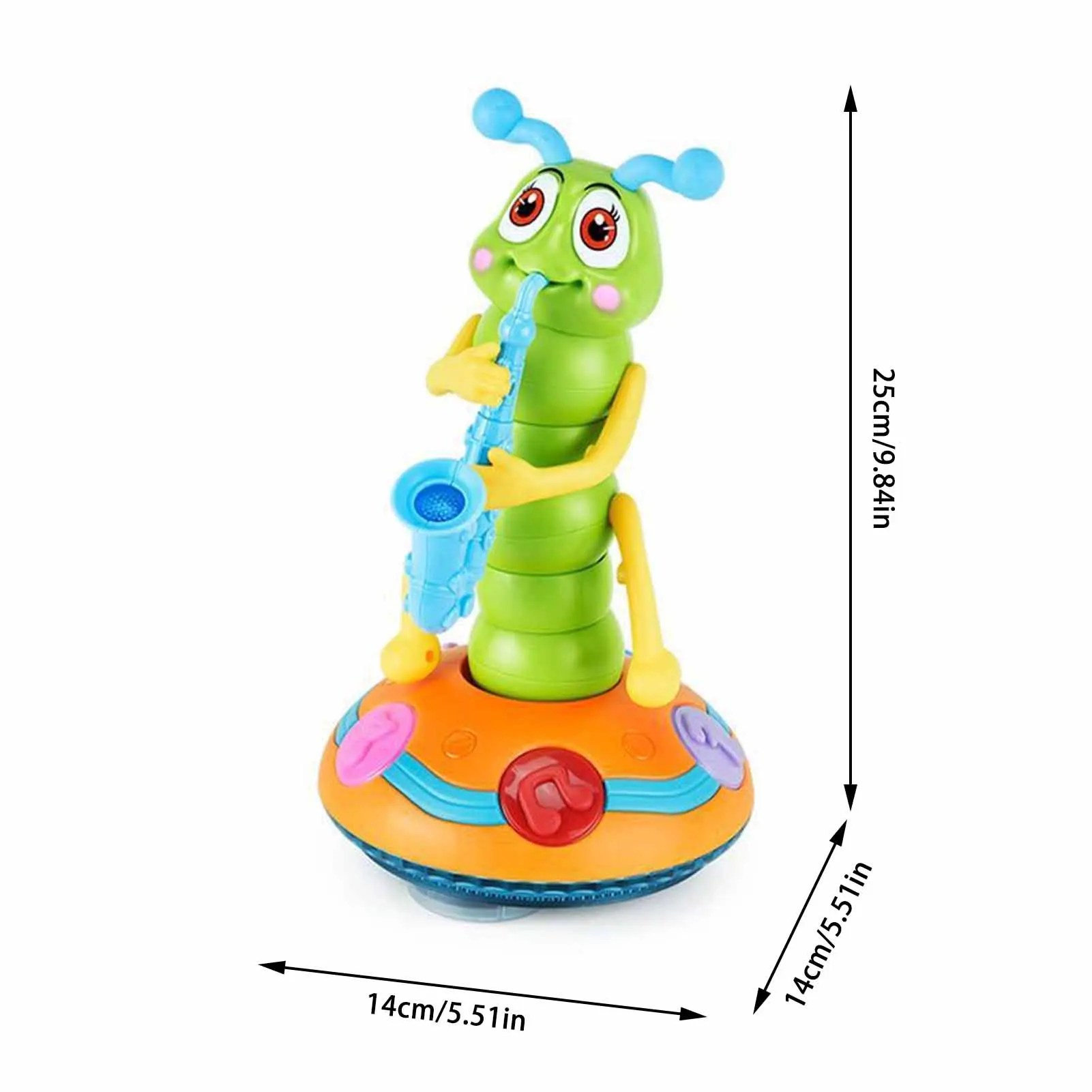 

Children's Electric Dancing Animal Swing Caterpillar Light Music Universal Educational Toy Baby Early Education Music Toy