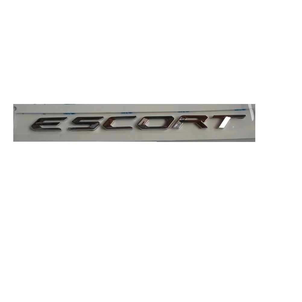 

Shiny Silver Chrome ABS Car Trunk Rear Number Letters Badge Emblem Decal Sticker for Ford ESCORT