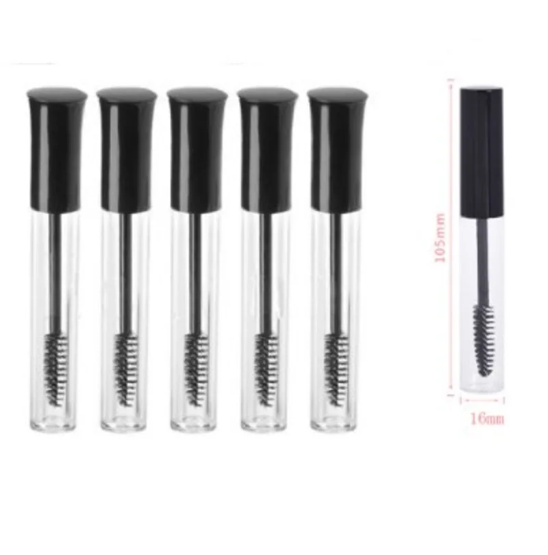 

1pc 10ML Beauty Portable Empty Mascara Tube Eyelash Vial Liquid Bottle Container Black Cap Refillable Bottles Makeup Accessories