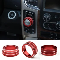 interior gear red knob trim aluminum alloy for dodge ram 1500 2013 2017