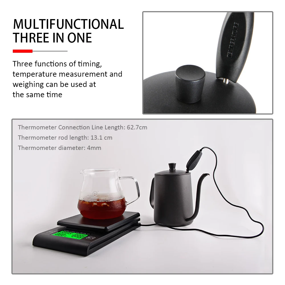 Многофункциональные кофейные весы Yieryi с таймером цифровые кухонные датчиком