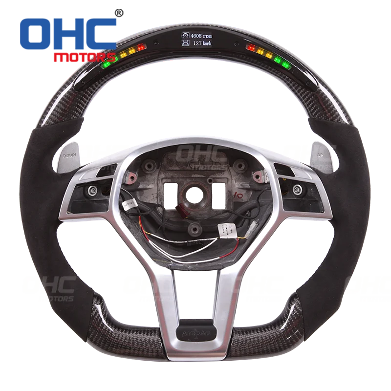 

100% Real Carbon Fiber LED Steering Wheel compatible for Mercedes Benz X156 X204 C117 X117 W218 X218 R231 GLA GLK CLA CLA SL