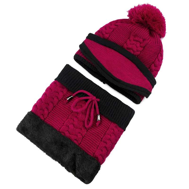 Yo-Young, 3 шт., зимние шапки для женщин, вязаные, Skullies Beanies, шапка, женский теплый шарф, шапка, маска, Повседневная Балаклава, маска, шапка - Цвет: 4