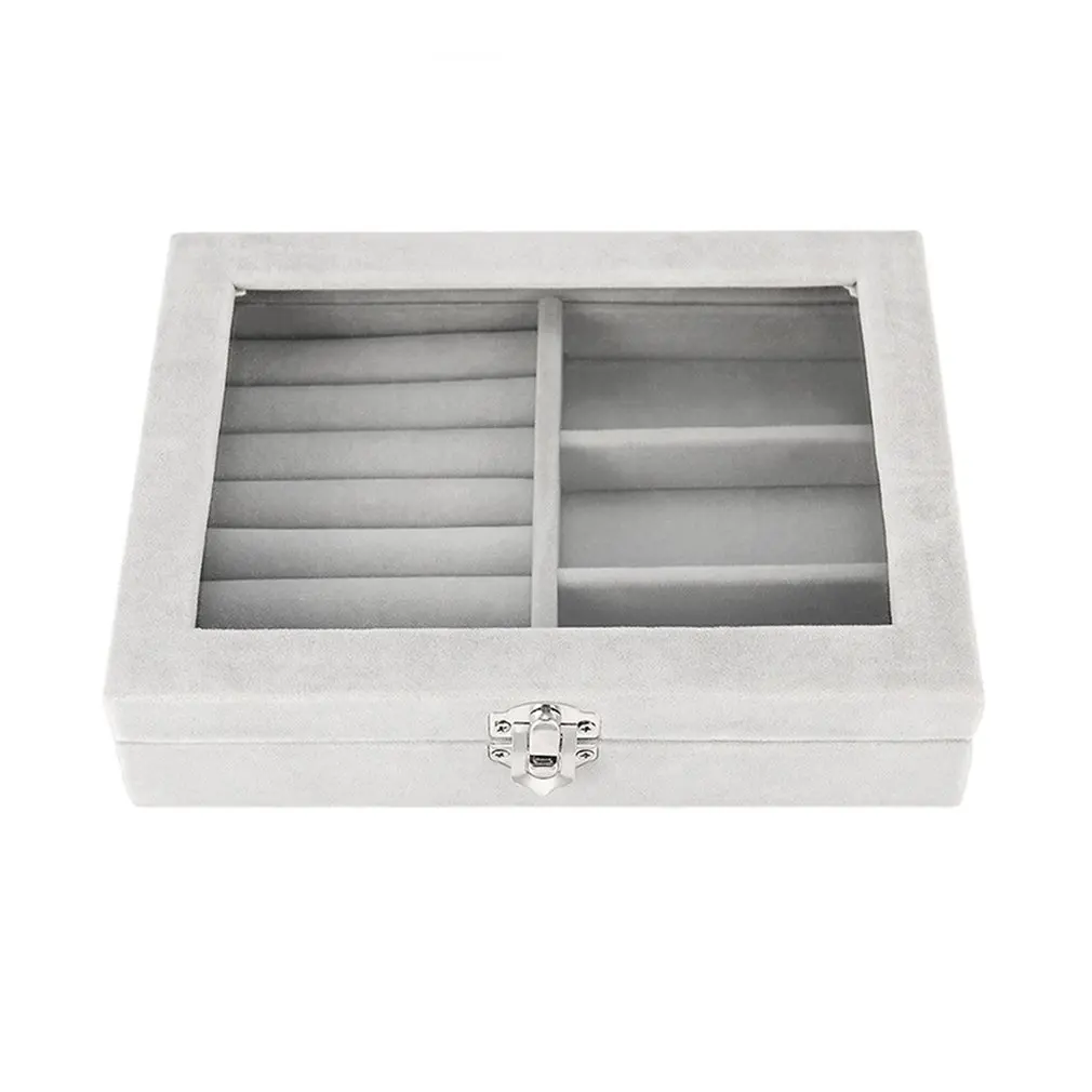 Многофункциональная бархатная коробка для хранения ювелирных изделий два в